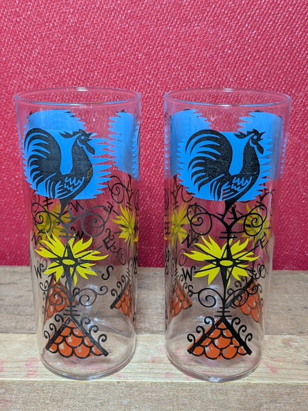 1960s Slim Jim Glasses x 2