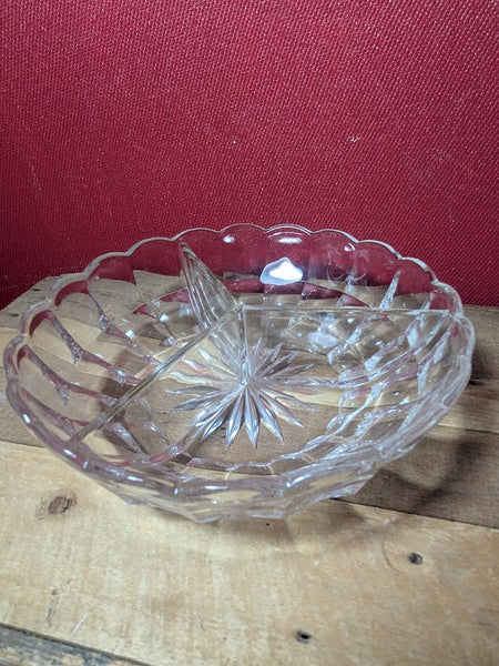 Pressed Glass Vintage Nibbles Dish
