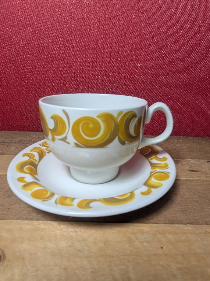 Tiara Crown Essex Vintage Cups and Saucers