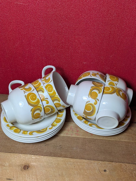 Tiara Crown Essex Vintage Cups and Saucers