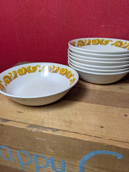 Tiara Crown Essex Dishes x 8