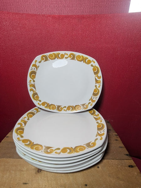 Tiara Crown Essex Dinner Plates x 8