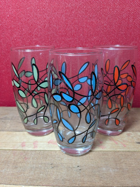 Colourful Drinking Glasses x 3