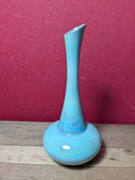 Carlton Ware Green Pearlescent Bud Vase