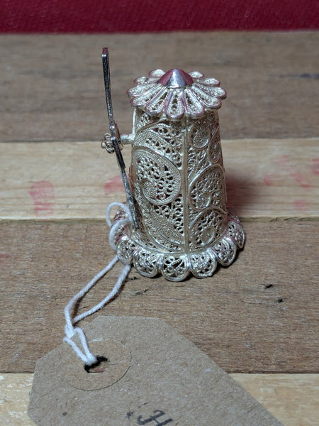 Silver Coloured Miniature Windmill