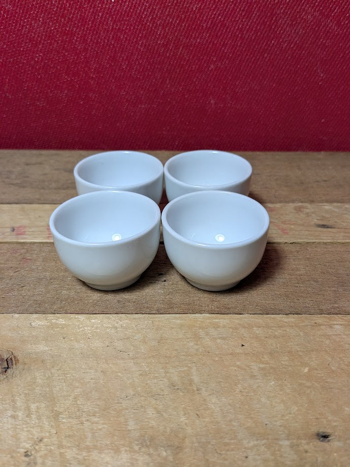 Classic White Egg Cups or Sauce Dishes x 4