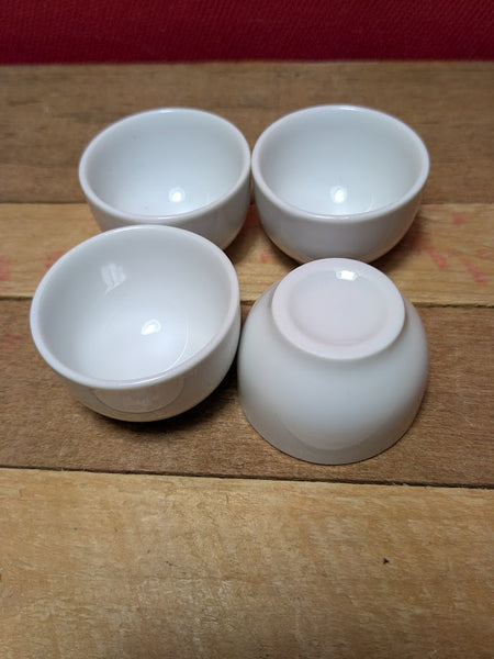 Classic White Egg Cups or Sauce Dishes x 4