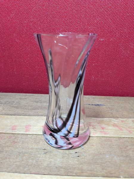 Caithness Midnight Flamenco Swirl Bud Vase