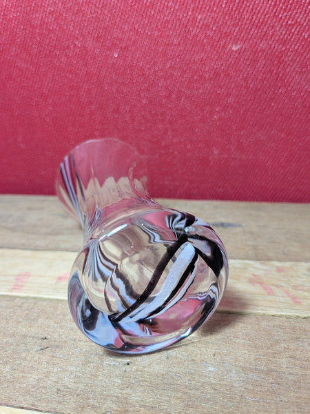 Caithness Midnight Flamenco Swirl Bud Vase