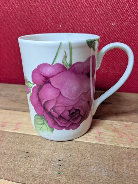 Bone China Mug with Pink Rose Design