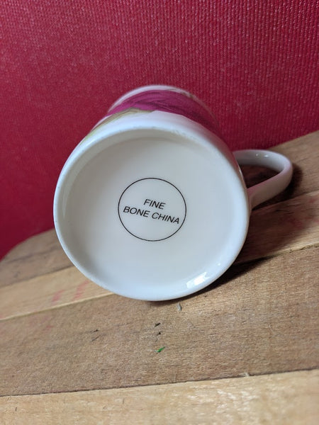 Bone China Mug with Pink Rose Design