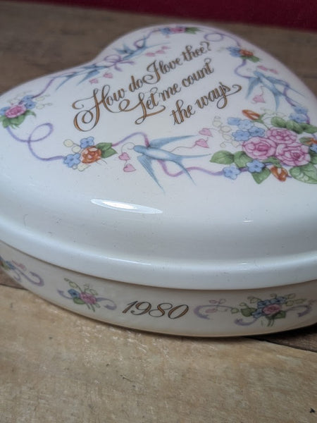 Wedgwood Heart Shaped Trinket Box