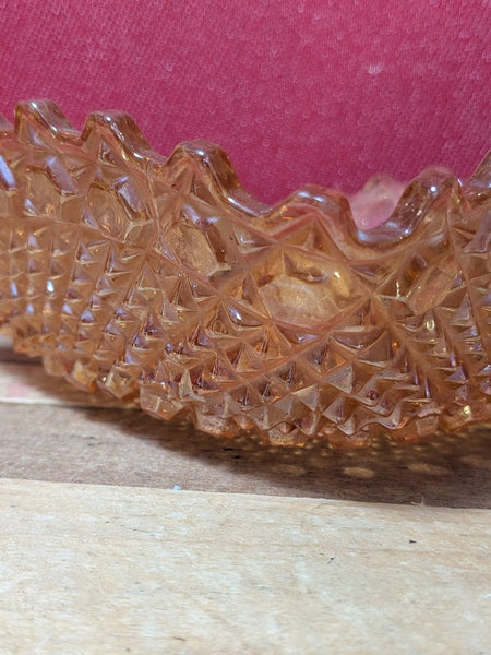 Carnival Glass Square Dish.