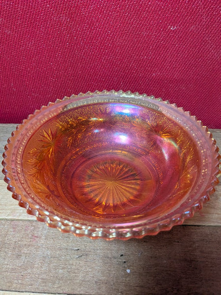 Carnival Pressed Glass Dish