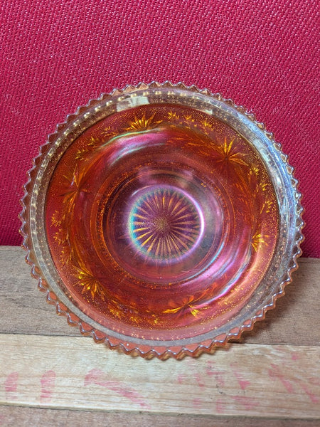 Carnival Pressed Glass Dish