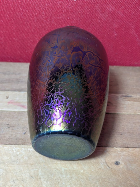 Vintage Brierley Glass Pearlescent Vase