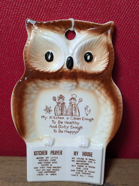 Vintage Owl Spoon Rest