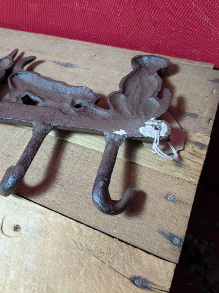 Metal Dog Design Coat or Lead Hook