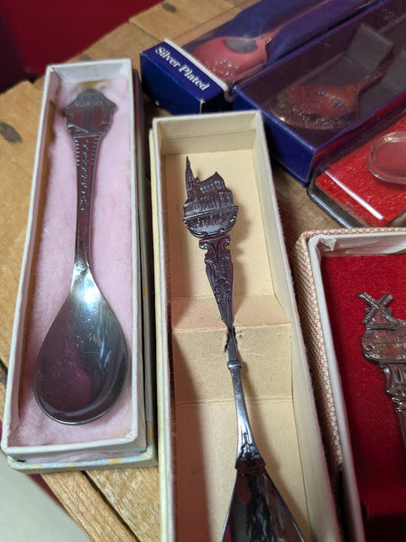 Collection of Souvenir Collector's Spoon x 16