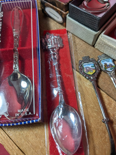 Collection of Souvenir Collector's Spoon x 16