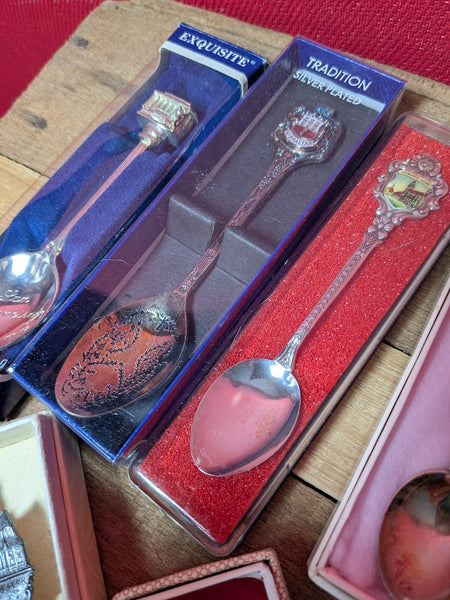 Collection of Souvenir Collector's Spoon x 16