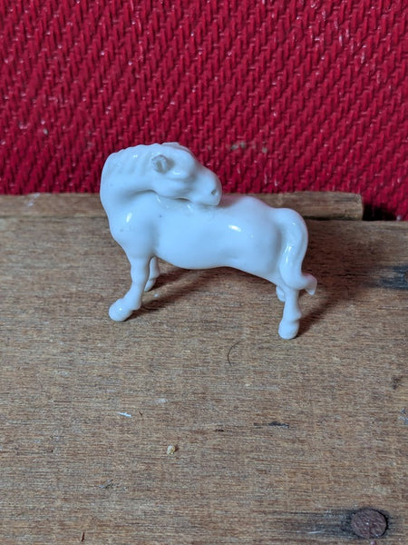 Vintage Miniature White Horses x 4