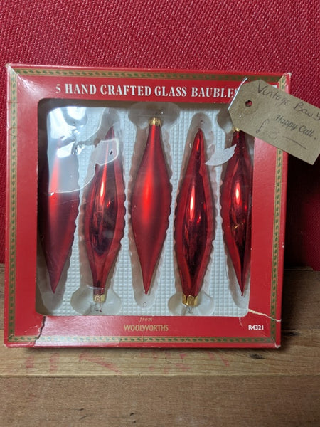 Vintage Woolworths Christmas Tree Baubles