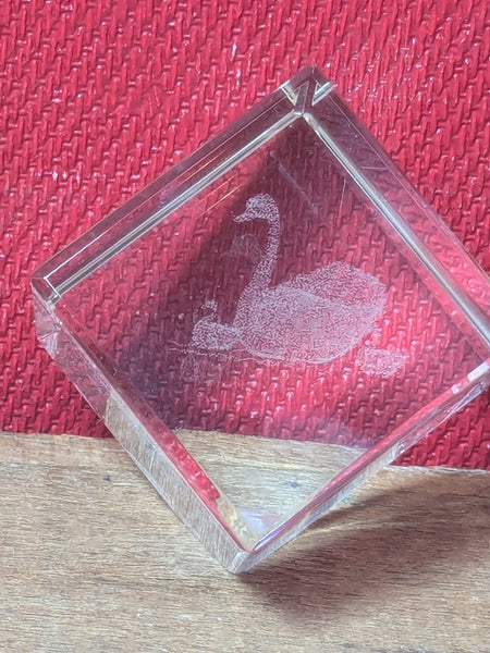 Laser Etched Glass Paper Weight