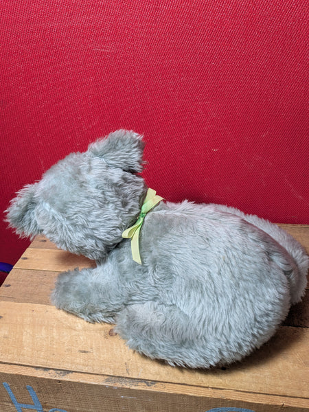 Vintage Hand Made Grey Soft Toy Cat