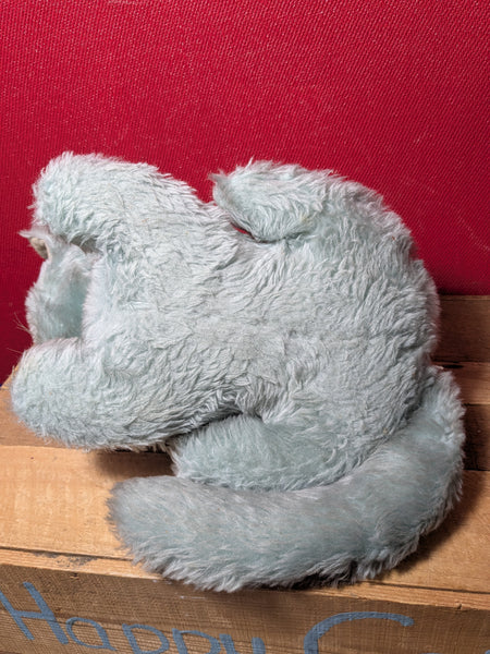 Vintage Hand Made Grey Soft Toy Cat