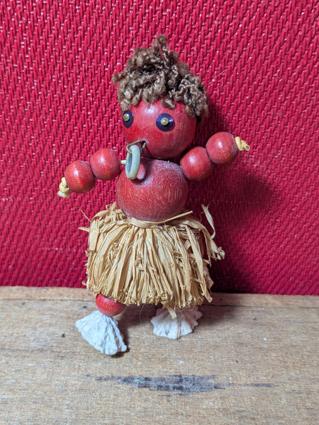 Vintage Hula Girl Brooch