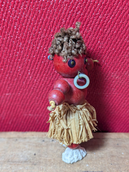 Vintage Hula Girl Brooch