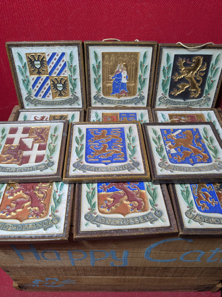 Vintage Delft Tiles x 12