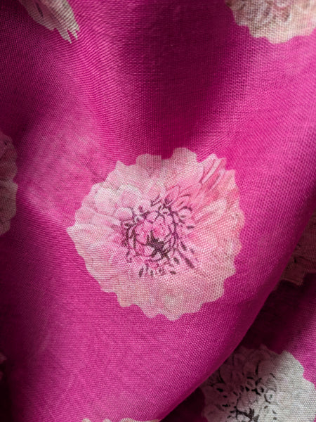 Black Ginger Dahlia Pink Scarf