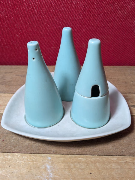 Poole Sky Blue Condiment Set