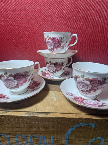 Vintage Tea Cups and Saucers x 4