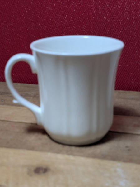 Classic Plain White Mugs x 2