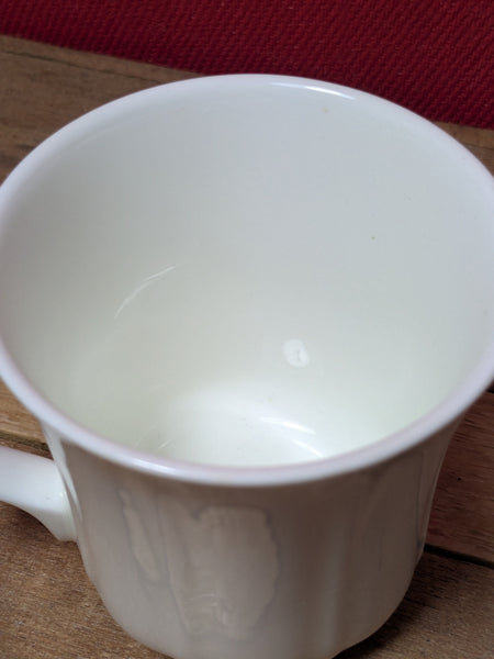 Classic Plain White Mugs x 2