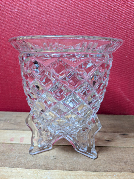 Vintage Pressed Glass Rocket Vase
