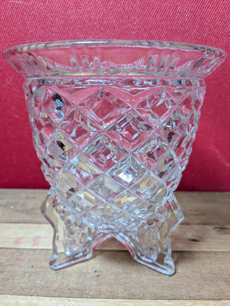 Vintage Pressed Glass Rocket Vase