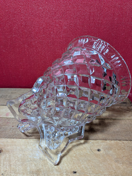 Vintage Pressed Glass Rocket Vase
