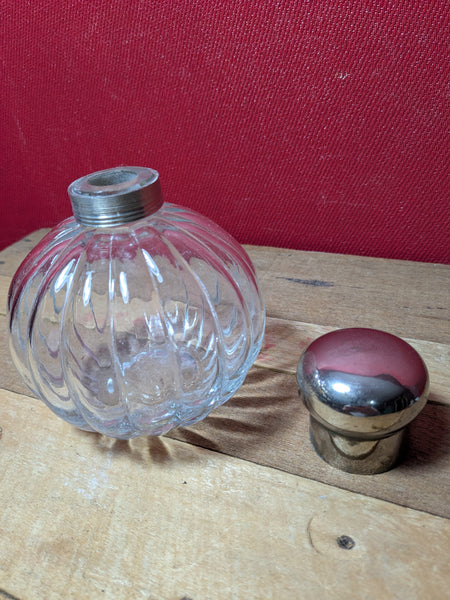 Glass Ball Bottle with Metal Lid