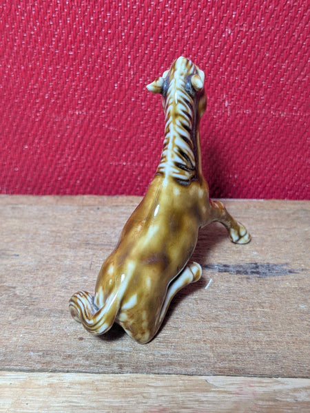 Vintage Brown Glazed Horse.