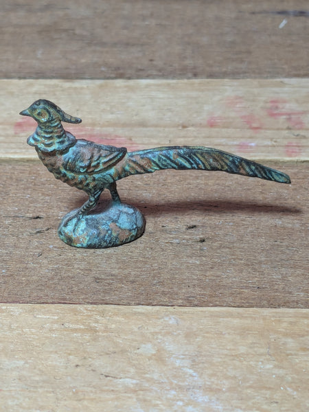 Small Metal Pheasant Figurine
