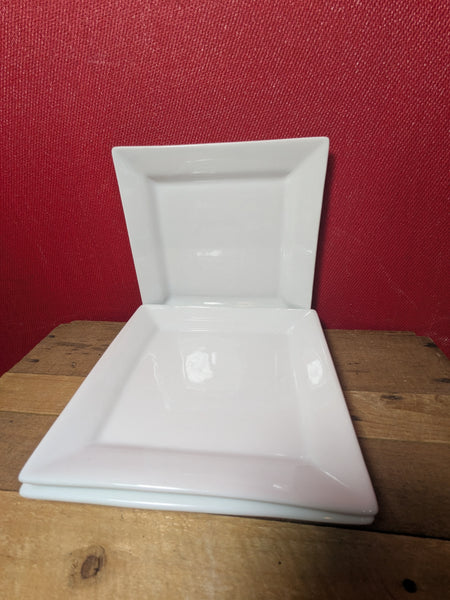 Square White Side Plates x 3