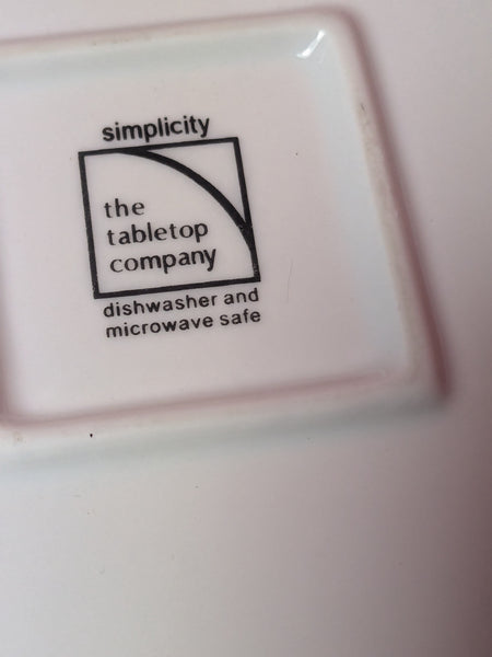 Square White Side Plates x 3