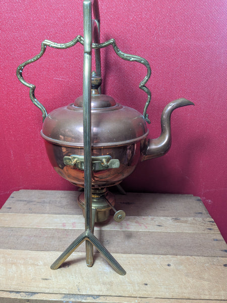 Vintage Copper Kettle with Stand and Heater