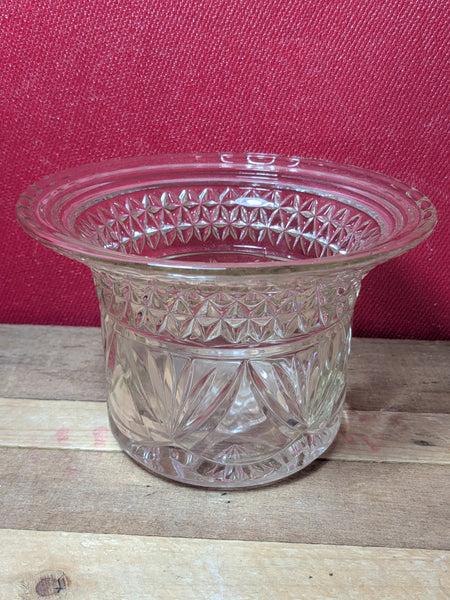Vintage Pressed Glass Flower Bowl