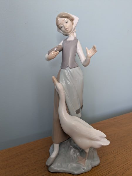 Lladro Girl and Goose