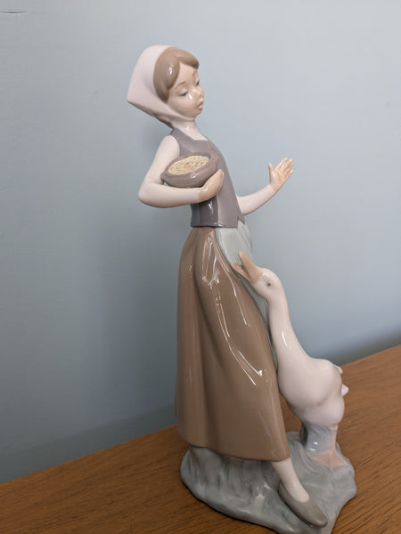 Lladro Girl and Goose